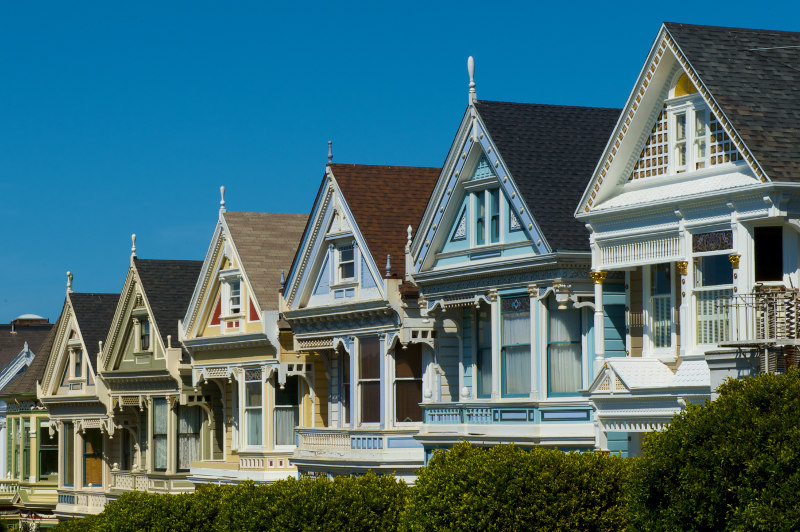 colourful houses in san francisco