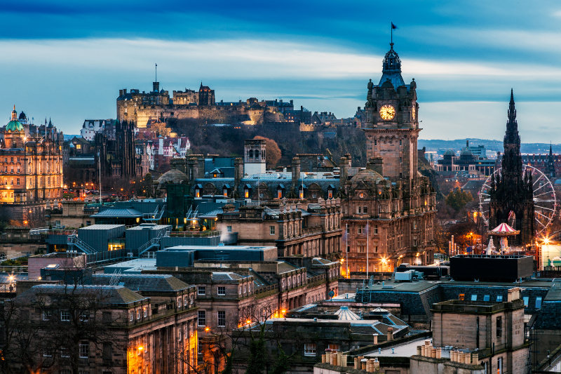 skyline of Edinburgh, Scotland