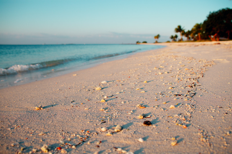 White sands of Sombrero Beach, Florida, USA