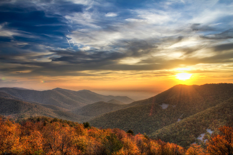 Appalachian Mountains of Shenandoah National Park, Virginia, USA