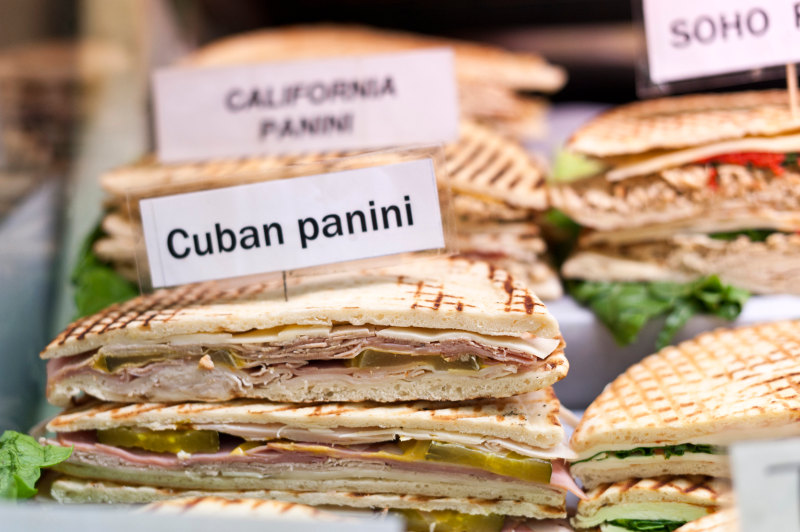 Cuban Sandwich in deli, Miami