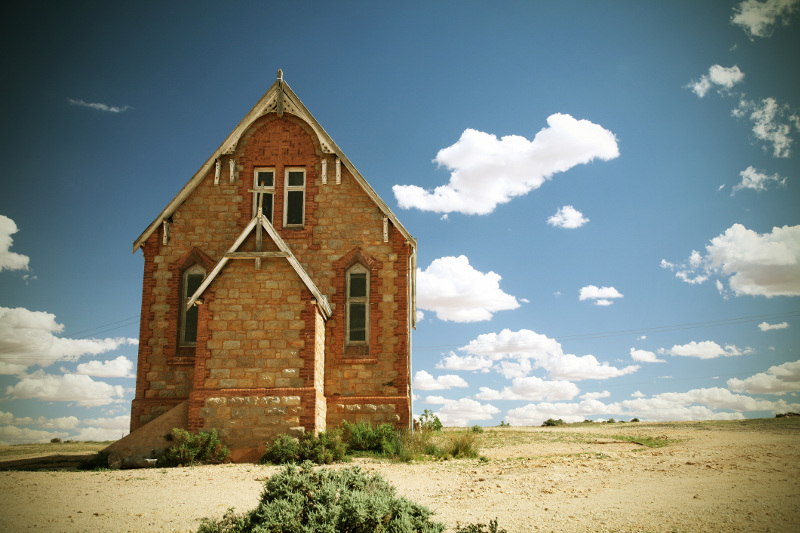 Disused church in outback