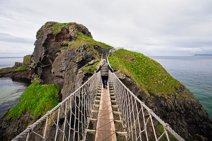 The Carrick-a-rede bridge northern ireland