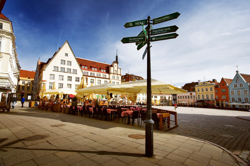 Old Town square, Tallinn, Estonia