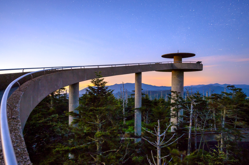 Clingmans Dome observation tower, Great Smoky Mountains, Tennessee