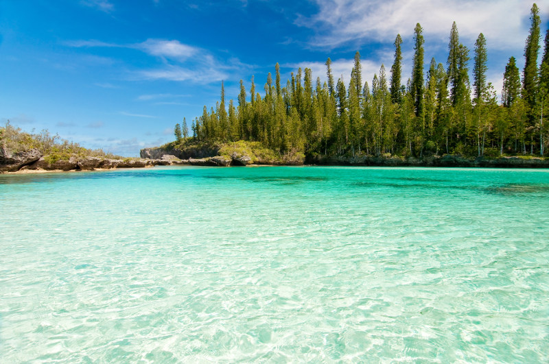 The natural pool of Oro Bay, Isle of Pines, New Caledonia.