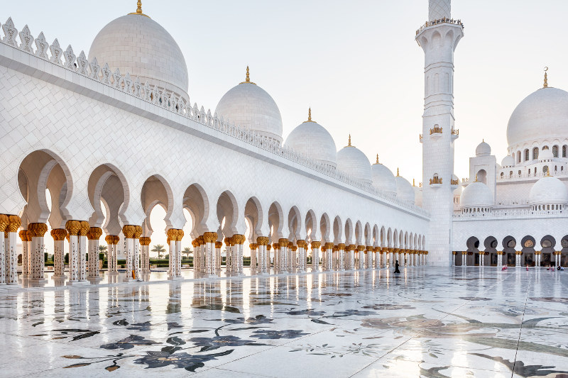The Sheikh Zayed Mosque in Abu Dhabi
