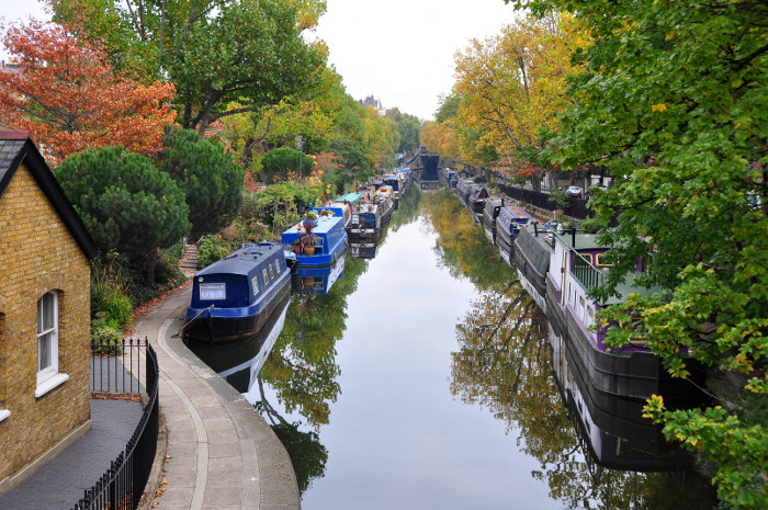 regents canal autumn london