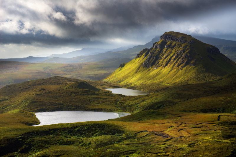 Land formation The Quiraing in Scotland