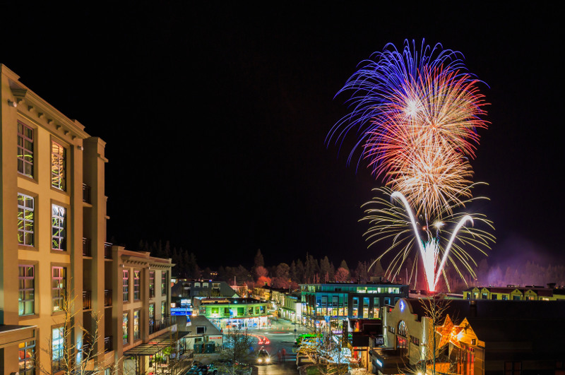 Fireworks over Queenstown New Zealand