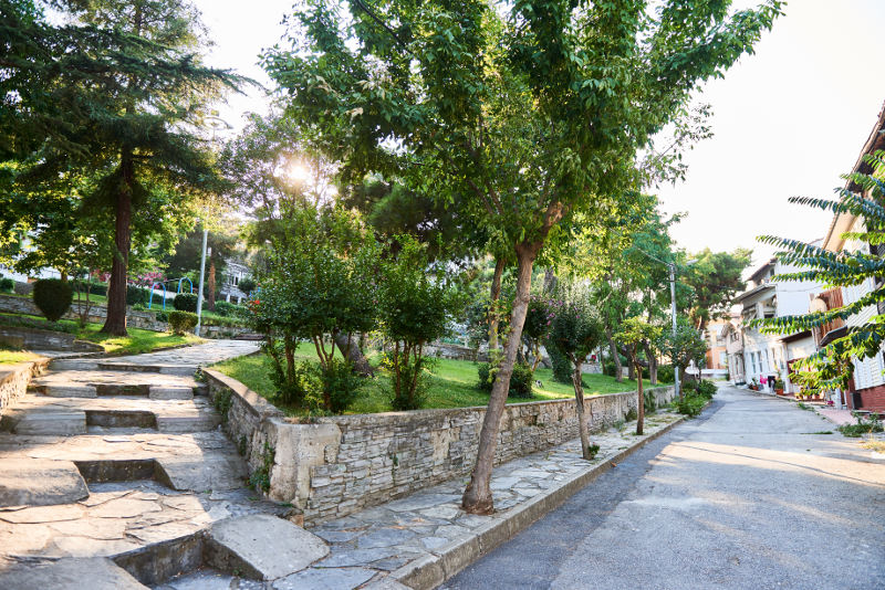 Park Street on the island of Heybeliada, Turkey.