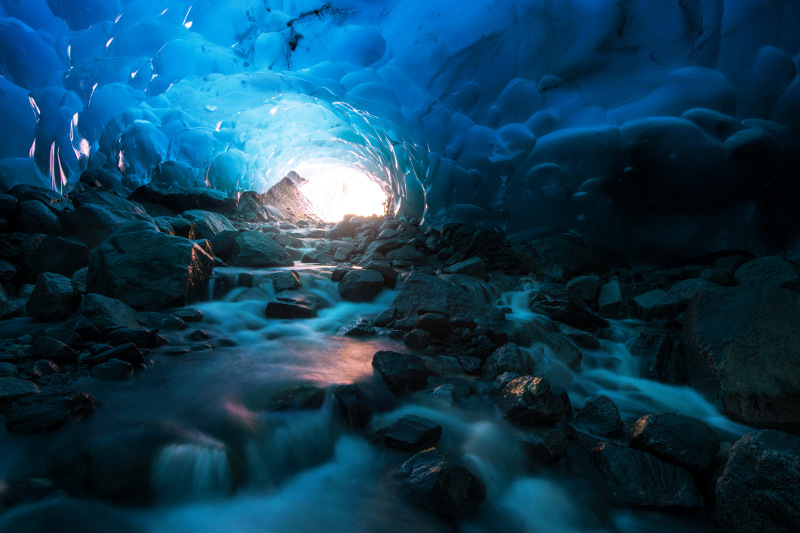 Interior of glacier, Alaska, USA