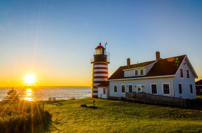 West Quoddy Head Lighthouse, United States.
