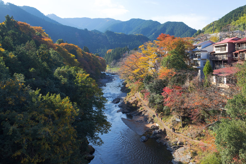 mountain valley in autumn