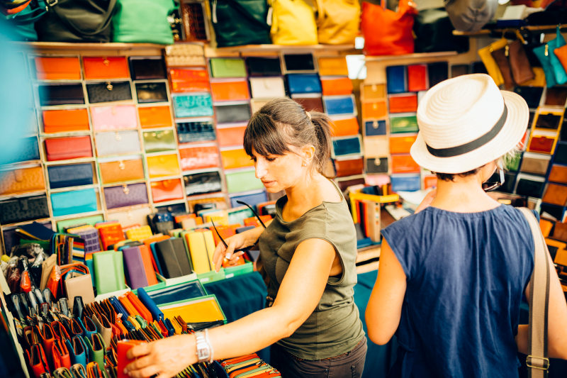 Woman shopping at market