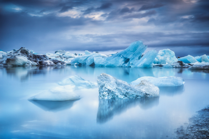 Icebergs in Jokulsarlon Lagoon, Iceland