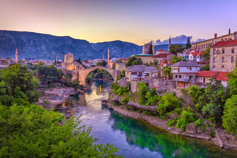 Sarajevo at sunset