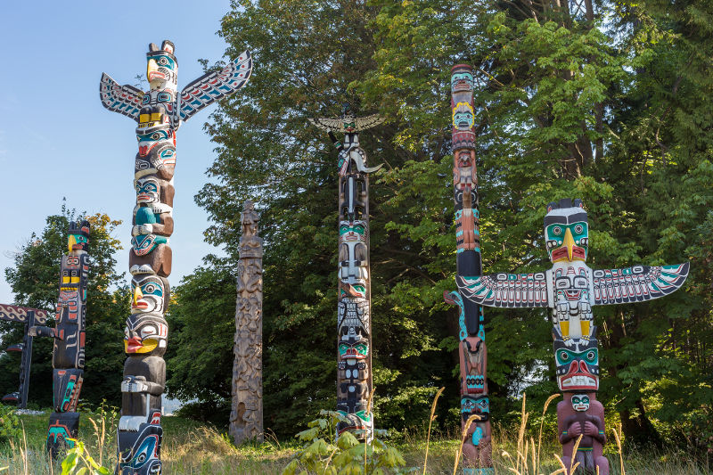 Totem poles, Vancouver, Canada