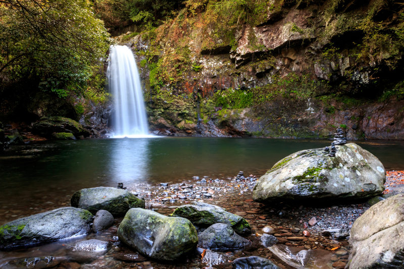 View of Todorki Waterfall in Ihasaya City, Nagasaki