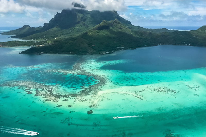 Bora Bora aerial shot