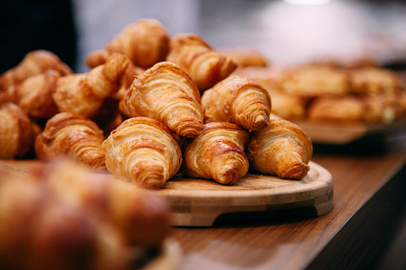 croissants in bakery, Paris, france