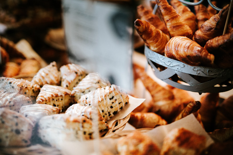 French pastries at a market, Montreal, Canada