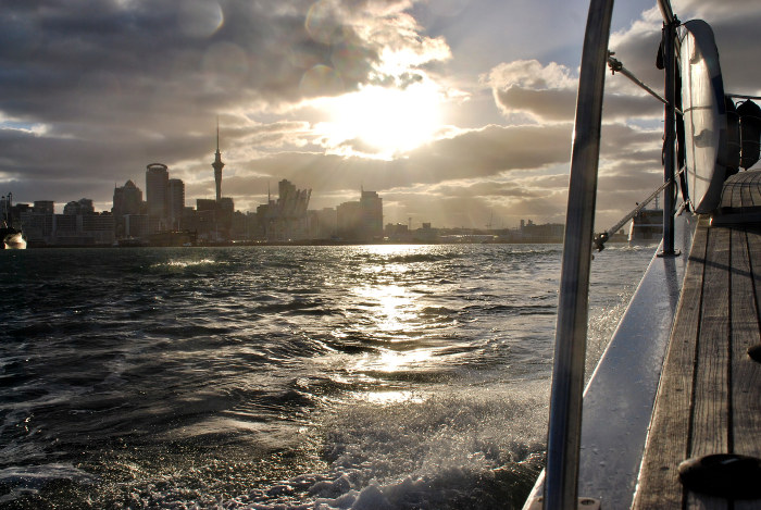 auckland skyline from cruise