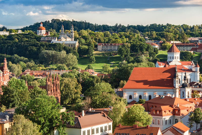 Old town of Vilnius, Lithuania.