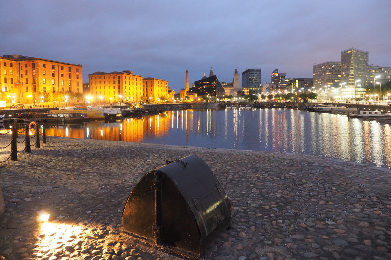 Liverpool city at night, United Kingdom