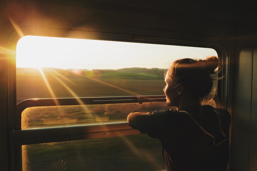 solo travel on a train