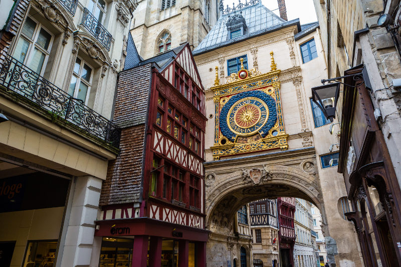 The Gros Horloge, clock, Rouen, France
