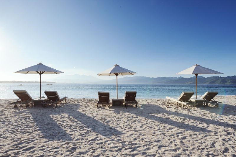White shores on Gili Trawangan.