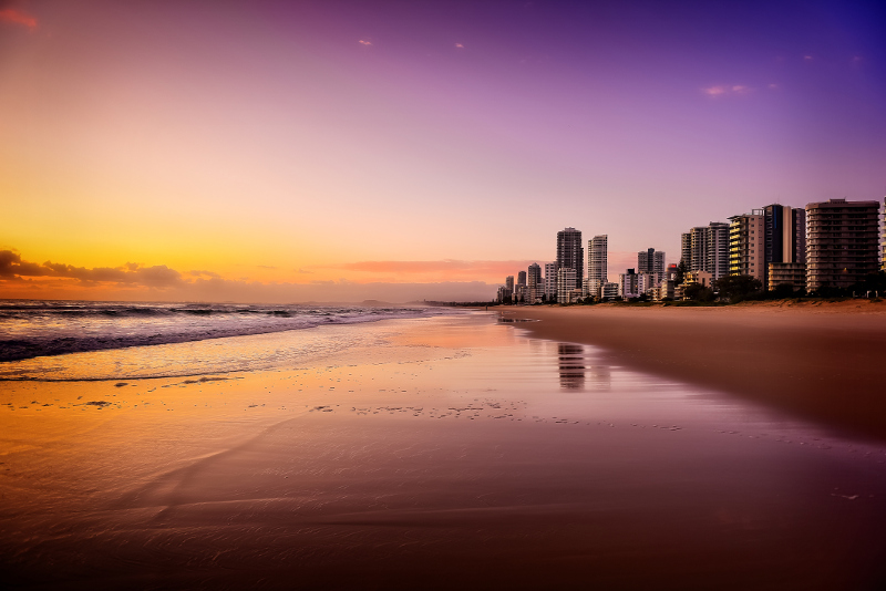 Surfers Paradise at dawn
