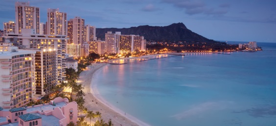 Hawaii accommodation along Waikiki