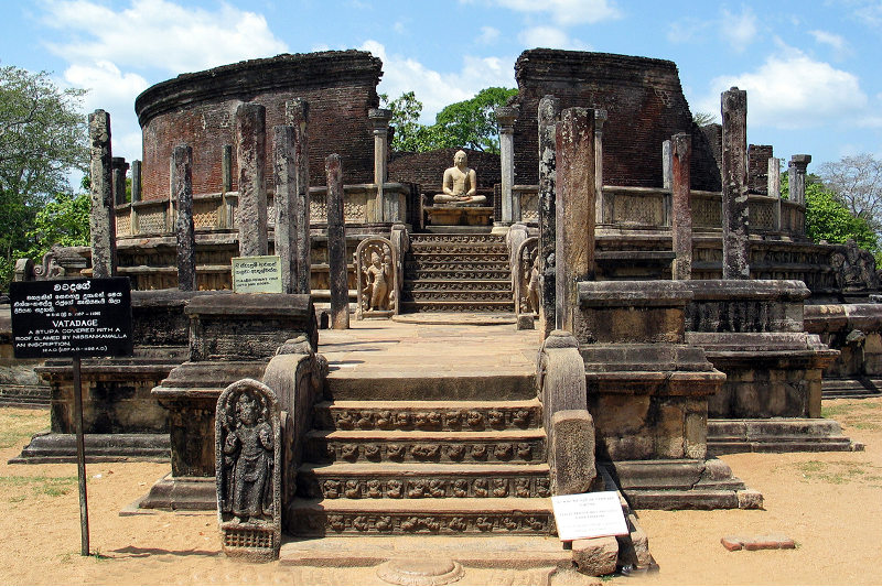 A temple at Polonnaruwa, Sri Lanka.