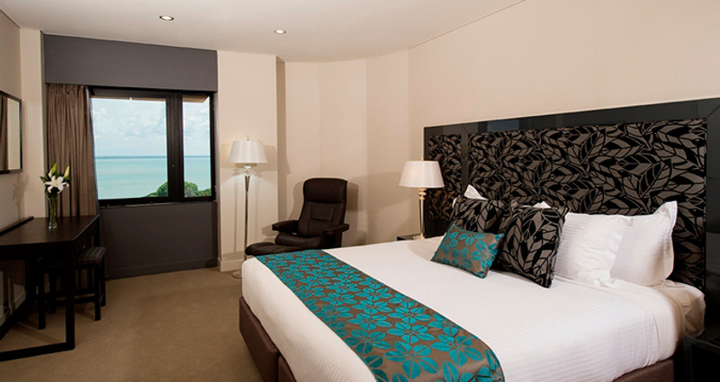 the interior of a room at the Hilton Darwin