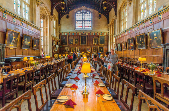 The interior of Christ Church College