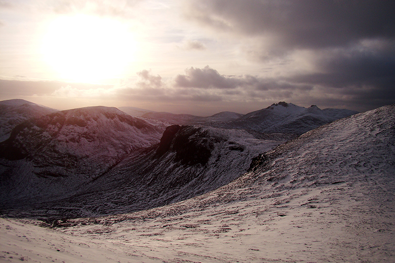 Mourne Mountains in winter