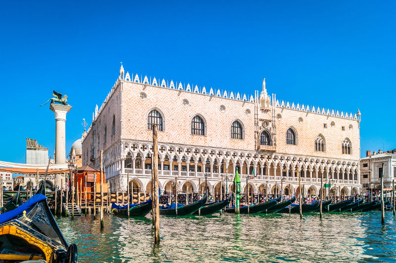 The Doge's Palace in Venice, Italy.