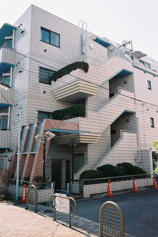 tiled apartment building in shibuya tokyo