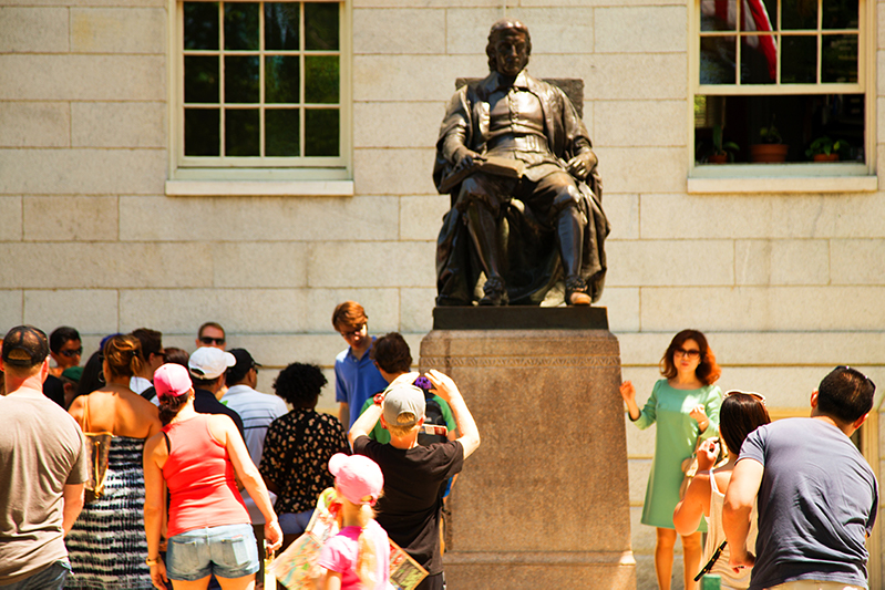 John Harvard statue at Harvard University
