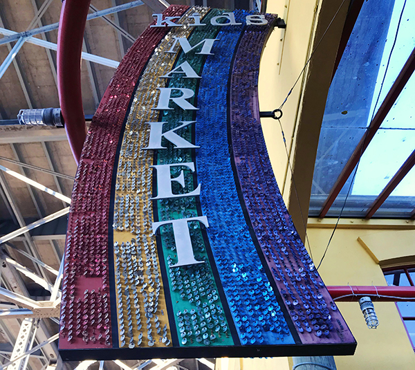 Kids Market sign on Granville Island