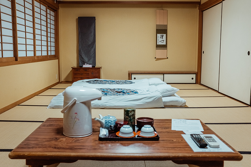 Interior of temple stay at Ninna-Ji Temple