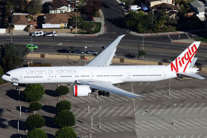 VA1 landing at LAX airport