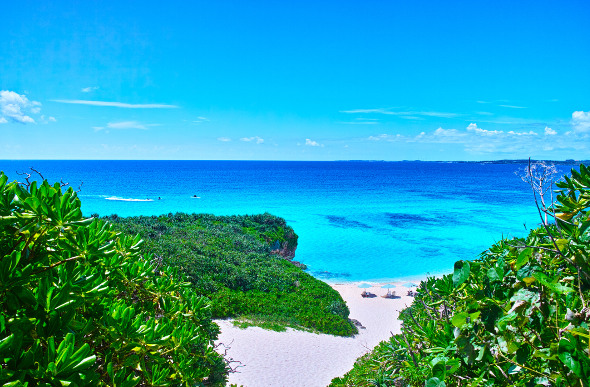 A beach in Okinawa, Japan.