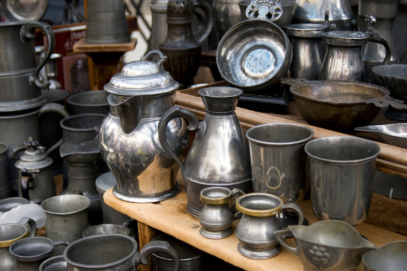 Vintage silverware at Portobello Road Markets