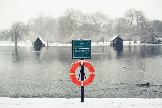 A frozen lake in London