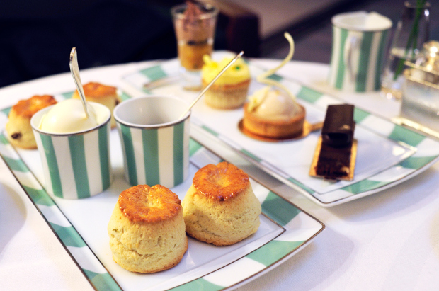A traditional afternoon tea setting