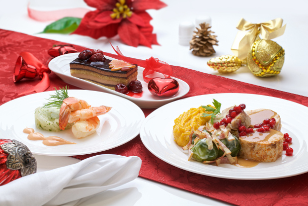 Emirates' First Class festive menu.