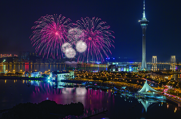 macao skyline fireworks